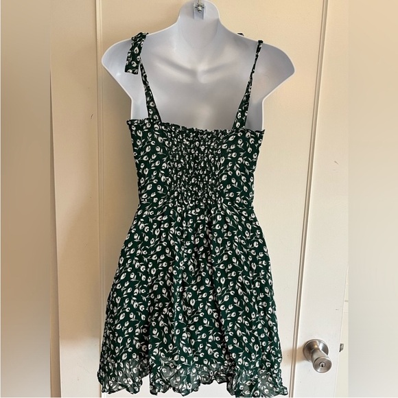 Reformation Green Floral Mini Dress - Picture 4 of 16